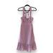 J. Crew Dresses | J. Crew Women’s Lilac Linen Halter Midi Dress Ruffle Skirt Sundress Size 4 | Color: Purple | Size: 4