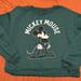 Disney Tops | Disney Mickey Mouse Adult Sweatshirt Size S Green Angry Mickey Logo Crew Neck | Color: Green | Size: S