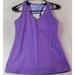 Athleta Tops | Athleta Tank Top With Bra Womens Size Small Purple Nylon Sleeveless V Neck Logo | Color: Purple | Size: S