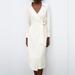 Zara Dresses | Long Sleeve Wrap Dress By Zara | Color: White | Size: S