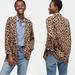 J. Crew Jackets & Coats | J. Crew Sophie Open-Front Sweater Blazer In Leopard Print Size Large | Color: Black/Tan | Size: L