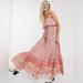 Free People Dresses | Free People Tangier Babydoll Midi Dress - S | Color: Orange/Pink | Size: S