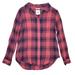 American Eagle Outfitters Tops | American Eagle Plaid Button Down Boyfriend Shirt Size Medium | Color: Blue/Pink | Size: M