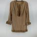 Gucci Dresses | 1970s Gucci Monogrammed Logo Tunic Dress W/Leather Trim Womens Size 44 | Color: Brown | Size: 44eu