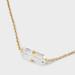 Urban Outfitters Jewelry | 14k Gold Pierced Glass Bar With Cubic Zirconia Pendant Necklace Nwt | Color: Gold | Size: Os