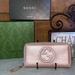 Gucci Bags | Gucci Iridescent Pink Peach Leather Soho Zippy Wallet W Tasslecomes W Gucci Db | Color: Gold/Pink | Size: Os