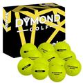 Dymond Golf Senior Golf Balls- High Visibility Yellow - 2-Piece, Durable Surlyn Cover, Low Compression, Thicker Alignment Line, 12 Pack