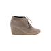 TOMS Ankle Boots: Gray Solid Shoes - Women's Size 8 1/2 - Round Toe