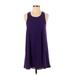 Alice + Olivia Casual Dress - Shift Scoop Neck Sleeveless: Purple Print Dresses - Women's Size Small