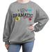 Women's Mad Engine Heather Gray Mean Girls A Little Bit Dramatic Graphic Fleece Sweatshirt