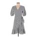 Hayden Casual Dress - Wrap: Gray Dresses - Women's Size Small