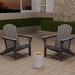 CASAINC 3-Peice Outdoor Adirondack Chairs w/ Outdoor Fire Pit Conversation Combo Plastic/Resin in Gray | 37.8 H x 30.7 W x 33.4 D in | Wayfair