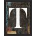 Wendover Art Group Alphabet "T" - Picture Frame Textual Art on Paper in Gray/White | 17.5 H x 13.5 W x 1.13 D in | Wayfair PG7966