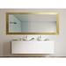 Everly Quinn Glam Bathroom/Vanity Mirror Plastic in White/Yellow | 35.5 H x 47 W x 0.75 D in | Wayfair DA22FE7B0BE74B23A1F31D4E7BCD330A