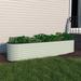 Freeport Park® Heise 9 In 1 Modular 8 ft x 2 ft Galvanized Steel Raised Garden Bed 3 Height Option Metal in White/Black | Wayfair