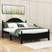 Red Barrel Studio® Darshelle Wooden Platform Bed Frame w/ Headboard Metal in Black | 44 H x 63 W x 85 D in | Wayfair