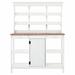 Arlmont & Co. Orges Wood Potting Bench Wood in White | 66 H x 50.2 W x 19.7 D in | Wayfair CED412C90A184BCEBBF97137269FEF93