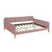 Everly Quinn Baxterly Daybed w/ 4 Support Legs Upholstered/Velvet in Pink | 28.7 H x 56.3 W x 80 D in | Wayfair AC178F28347A48439B555EB5DD74C2D2