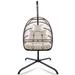 Dakota Fields Capela Swing Chair w/ Stand Wicker/Rattan in Gray | 77 H x 43 W x 43 D in | Wayfair 4CDA058BDA8340229709893828B0898F