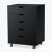 Hokku Designs Coudery 18 Wide 5 -Drawer File Cabinet Wood in Black | 25 H x 18 W x 15 D in | Wayfair 3ED9EAC937F94772A4F33A5E2942F8B1