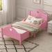 Charlton Home® Clariza Platform Bed Wood in Pink | 38 H x 41.3 W x 79.9 D in | Wayfair 8AD51EA00571448DA1BE1002BE225661