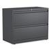Alera® 36 Wide 2 -Drawer File Cabinet Metal/Steel in Gray/Black | 28 H x 36 W x 18.63 D in | Wayfair 25487