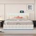 Brayden Studio® Breyawna Platform Storage Bed Wood & /Upholstered/Linen in Brown | 41.7 H x 60.6 W x 80.3 D in | Wayfair