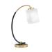 Red Barrel Studio® Jariya Stainless Steel Desk Lamp Glass in White/Black/Yellow | 18.25 H x 5.75 W x 5.75 D in | Wayfair