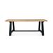 Foundry Select Anyriah 96" Rectangular Dining Table Wood/Metal in Brown | 30 H x 78.75 W x 39.5 D in | Outdoor Dining | Wayfair