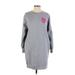 Uniqlo Casual Dress - Sweater Dress Crew Neck 3/4 sleeves: Gray Marled Dresses - Women's Size X-Small