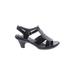 Soft Walk Heels: Black Solid Shoes - Women's Size 11 - Open Toe