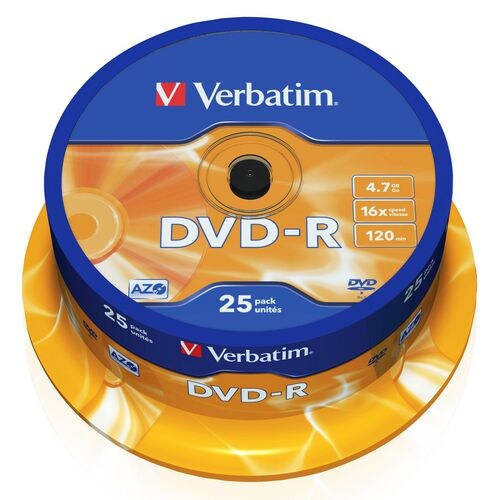 Verbatim DVD-R Spindle Silber 16x 4.7 GB 25 Stück