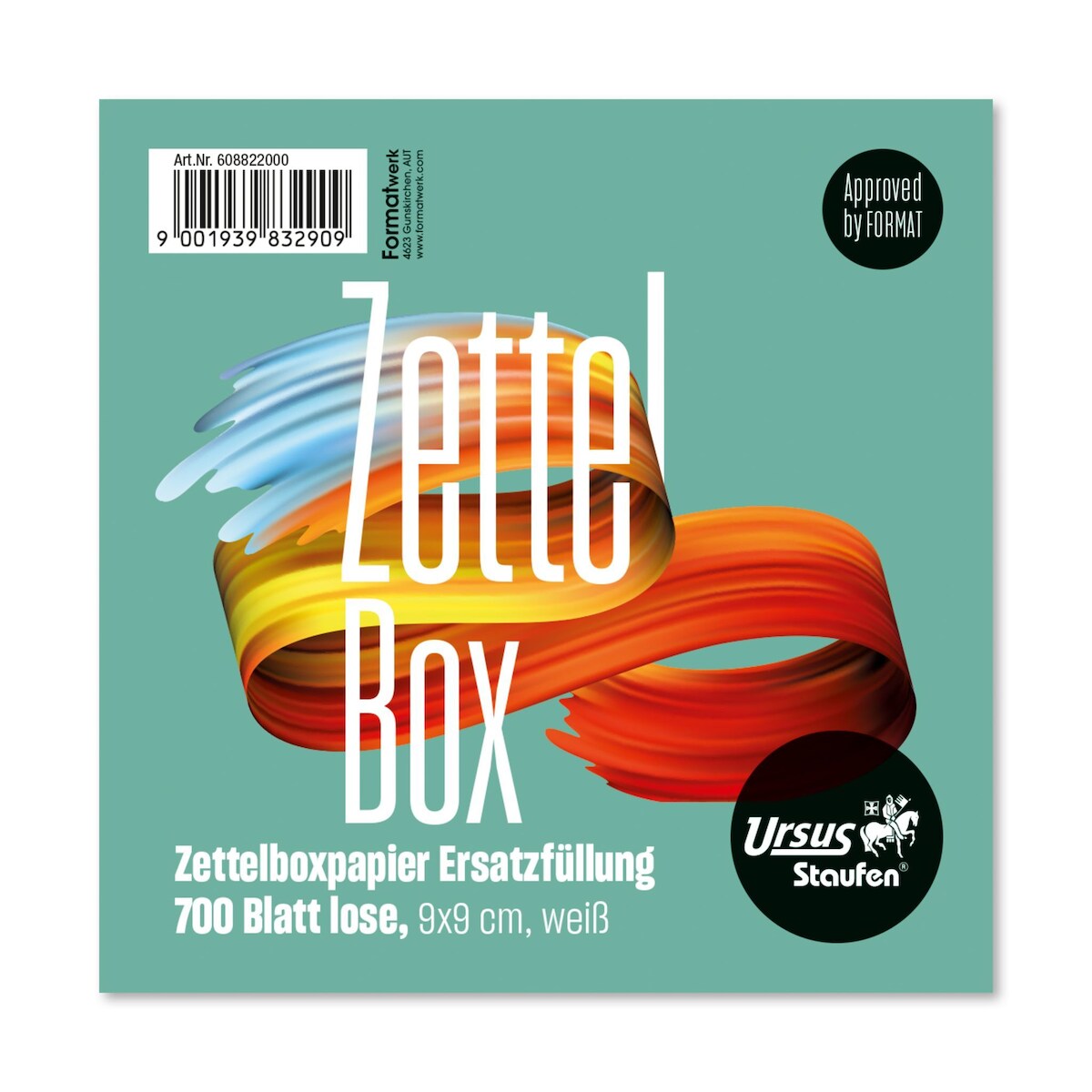 Ursus® Style 608822000 Ersatzzettel - weiß, ca. 700 Blatt, 9 x 9 x 9 cm, lose Image