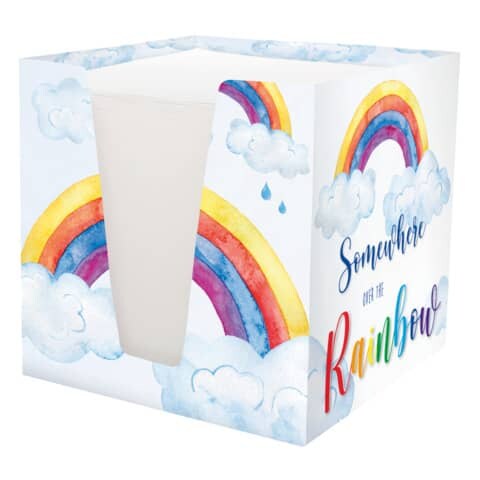 Notizklotz "Rainbow", 70 g/qm, 92 x 92 x 92 mm, weiß, 900 Blatt Image