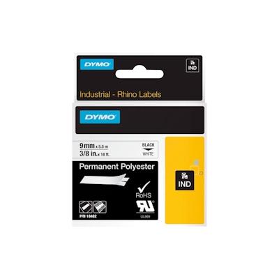 DYMO Schriftbandkassette Rhino ID1 18482 9mmx5,5m sw auf ws