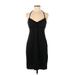 Express Casual Dress - Party V Neck Sleeveless: Black Print Dresses - Women's Size Medium