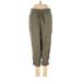 Cloth & Stone Casual Pants - High Rise Culottes Cropped: Green Bottoms - Women's Size Small