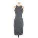 Kit and Ace Casual Dress - Midi Crew Neck Sleeveless: Gray Marled Dresses - Women's Size 4