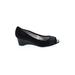AK Anne Klein Wedges: Black Print Shoes - Women's Size 7 1/2 - Round Toe