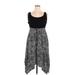 Torrid Casual Dress - Midi: Gray Acid Wash Print Dresses - Women's Size 1X Plus