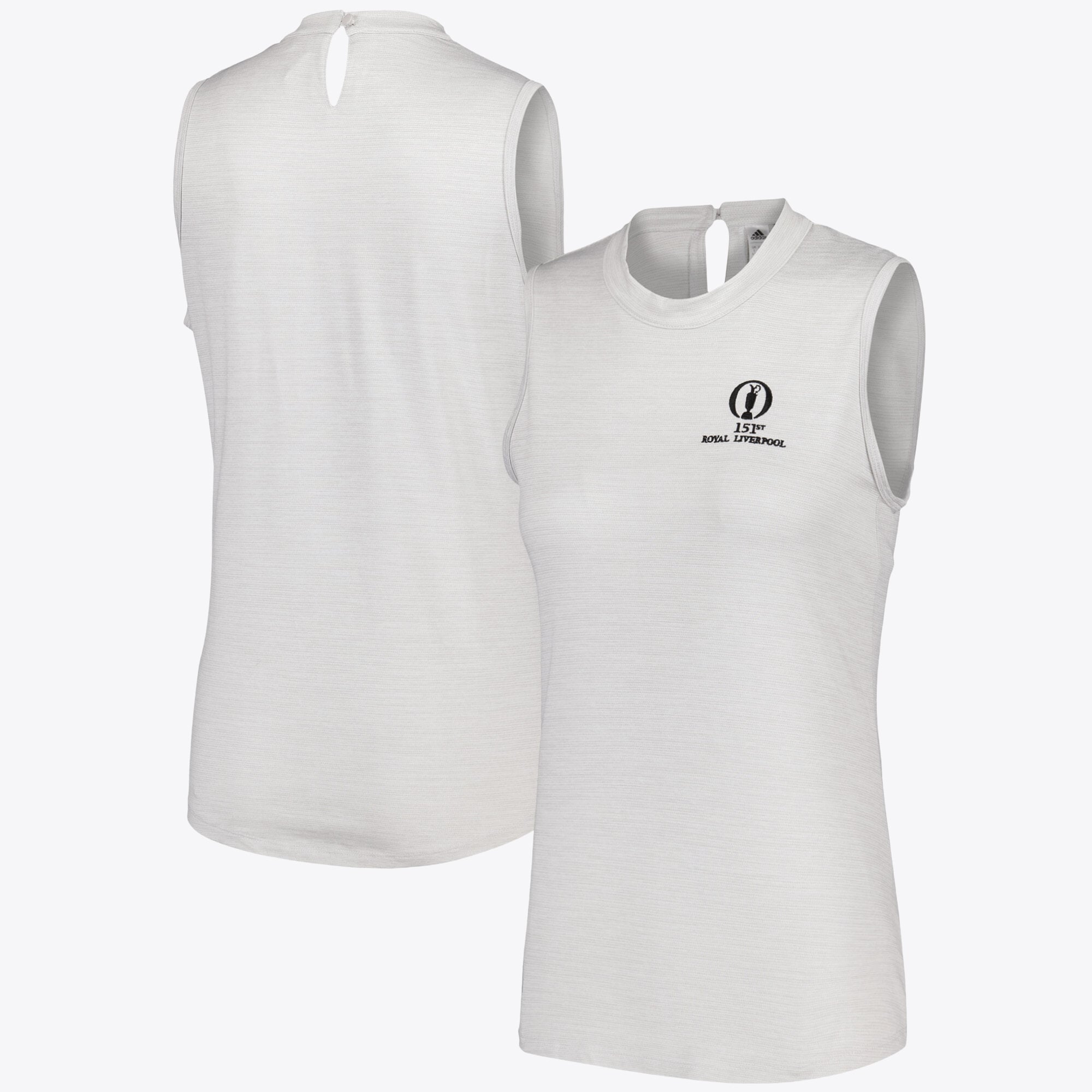 The 151st Open Royal Liverpool Adidas Essentials Heathered Mock-Neck ärmelloses Polo – Damen