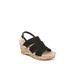 Women's Darby Sandal by LifeStride in Black Fabric (Size 6 M)