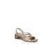 Wide Width Women's Joy 2 Dressy Sandal by LifeStride in Gold Faux Leather (Size 8 1/2 W)