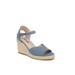 Women's Tess Sandal by LifeStride in Denim Faux Leather (Size 11 M)