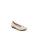 Women's Impact Wedge Flat by LifeStride in White Faux Leather (Size 5 1/2 M)