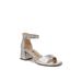 Women's Cassidy Heeled Sandal by LifeStride in Silver Faux Leather (Size 9 1/2 M)