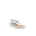 Women's Zeeta Sandal by LifeStride in Silver Fabric (Size 6 M)