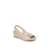 Women's Socialite Wedge by LifeStride in Platino Gold Fabric (Size 10 M)