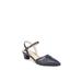 Wide Width Women's Marlee Slingback by LifeStride in Navy Faux Leather (Size 8 W)