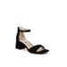 Women's Cassidy Heeled Sandal by LifeStride in Black Fabric (Size 8 M)